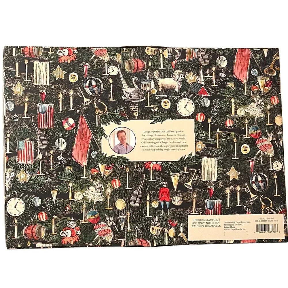 NIB 2025 John Derian X Target Set Of 10 Mini Glass Christmas Tree Ornaments